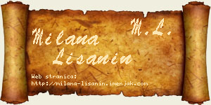 Milana Lišanin vizit kartica
